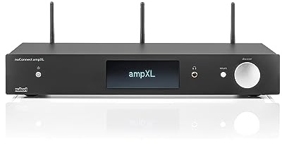 Nubert nuConnect ampXL | Schwarzer digitaler Vollverstärker | Wireless Connector für nuPro XS | AirPlay 2, Spotify Connect und Google Chromecast | Stereoverstärker mit 2x 340W | Verstärker mit USB DAC