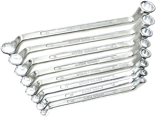 Mannesmann Brüder Ringschlüsselsatz 8-tlg., Chrom-Vanadium, 6-22 mm, langlebig, Profi-Qualität, für Werkstatt und Heimwerker geeignet | M 140-08