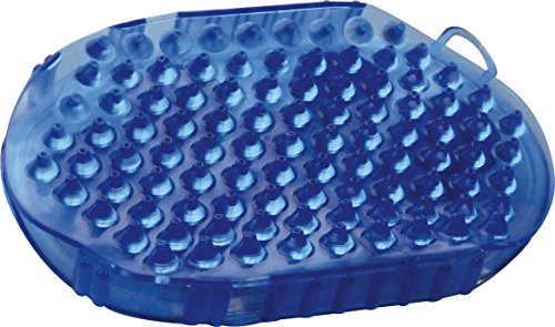 2 in 1 Putzhandschuh mit Striegel, koenigsblau, PVC