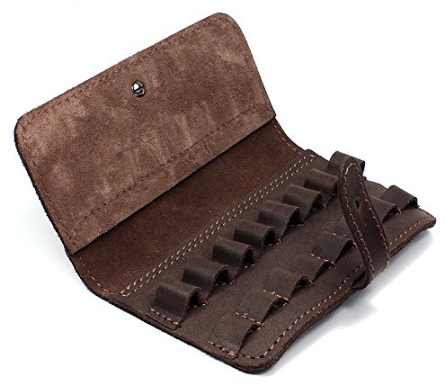 Retro Gürteltasche für Munition Patronentasche aus echtem Leder Handarbeit braun für 8 Patronen 308 Win