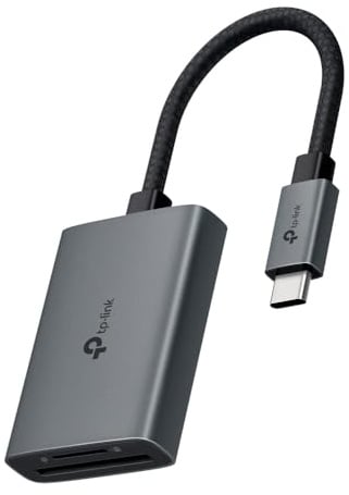 TP-Link UA430C SD Kartenleser USB C, kartenlesegerät auf SD und microSD bis zu 2 TB, USB 3.0, Gleichzeitiges Lesen und Schreiben von Zwei Karten, mit Mac, Windows, iPadOS, iOS, Android