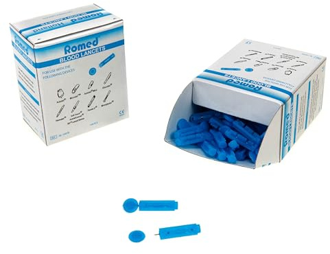100 Blutlanzetten Tri-bevel Blau Lanzetten steril