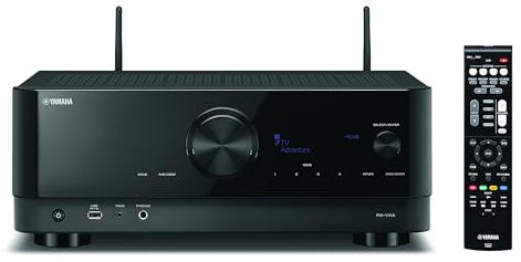 Yamaha Receiver RX-V4A – Netzwerk-Receiver mit MusicCast Surround-Sound, Gaming spezifischen Funktionen und Voice Control Systemen – Allround-Talent mit 5.2 Kanälen,schwarz