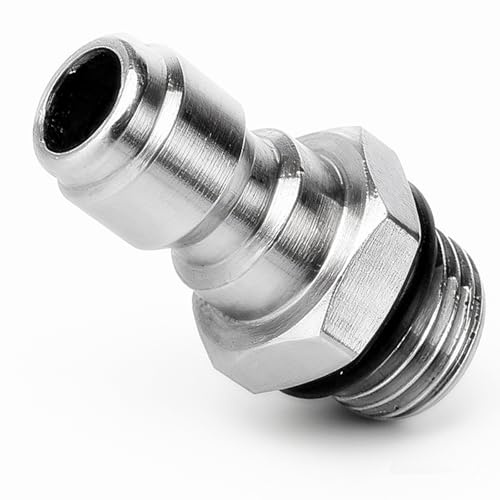 1/4'' Schnelle Veröffentlichung Verbinder, 14 mm Außengewinde an 1/4 Zoll Schnellverschluss Adapter Hochdruckreiniger Seife Spritzgerät Schneeschaum Lanzenflasche Verbindungsteile Edelstahl Koppler