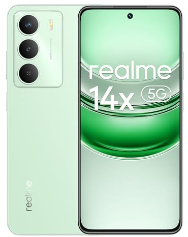 realme Smartphone 14X 5G 6+128GB, Dimensity 6300 5G, 120Hz Eye Comfort Display, 18GB Dynamic RAM, 50MP AI Camera, Peridot Green, No Adapter