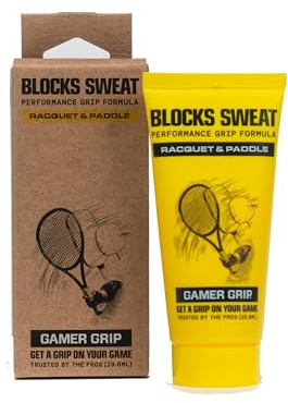 Gamer Grip Creme für Tennis, Pickleball, Paddel, Racquetball, Squash & Schlägersport – rutschfeste Griffverstärker Schweißcreme für verbesserte Leistung, kreidefreie flüssige Formel, hergestellt in