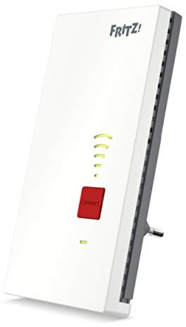 AVM FRITZ!Repeater 2400 International | Dual-Band-WLAN (2,4+5 GHz) stabiles Streaming und Telearbeit, große Reichweite, einfache Konfiguration, Made in Europe