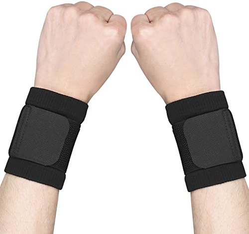 Handgelenkbandage Elastische Verstellbare Karpaltunnel Handgelenkstütze Für Links Rechts Handgelen Sehnenentzündung, Arthritis, Handgelenkschmerzlinderung, Arbeit, Bewegung 2 Stück (Schwarz, L)