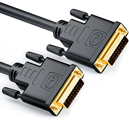 deleyCON 0,5m Kurzes DVI Kabel 24+1 - DVI-D Dual Link - HDTV 1080p Full-HD 3D Ready - Adapterkabel Monitorkabel mit Ferritkern - Schwarz