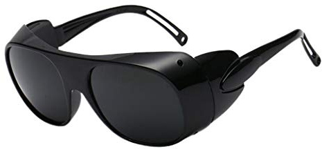 F Fityle Schweißerbrille Schweißerschutzbrille Schutzbrille Sicherheitsbrille mit Klapplinsen UV400 Schutz, Solar-Schweißerbrille Kratzfest Anti-Lichtbogen für Argon-Schweißen Gas-Schweißen, Grau