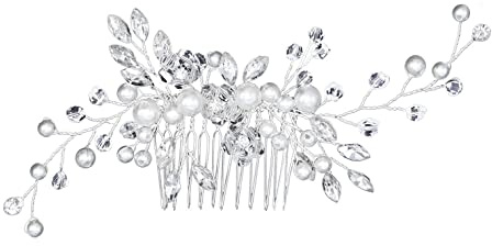 Hochzeitszubehör, Haarkamm, Braut, aus Kristall, Haarnadel, Haar-Accessoires, Brautschmuck, Hochzeit, Haarschmuck für Damen, Mädchen, Abendveranstaltungen (Silber)