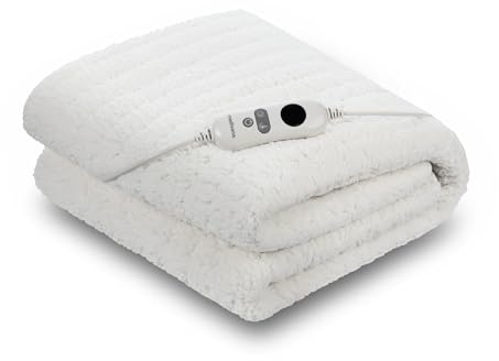 medisana HU 672 Wärmeunterbett super-flauschig, 150 x 80 cm, Heizdecke mit Abschaltautomatik und Überhitzungsschutz, elektrische Wärmedecke für das Bett mit Wärme in 4 Temperaturstufen, waschbar