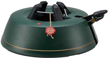 Krinner Weihnachtsbaum Christbaumständer Comfort M Grün 36cm inkl. Fußpedal-und Einseiltechnik für Baumhöhe bis 2,5m MADE IN GERMANY