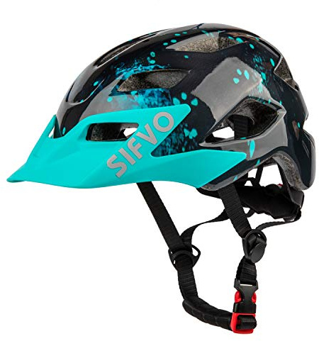 SIFVO Fahrradhelm Kinder Jungen und Mädchen 50-57cm, Kinder Fahrradhelm mit Abnehmbarem Visier Kinderhelm Multisport Helm Kinder Sicher und Komfortabel 5-14 Jahre