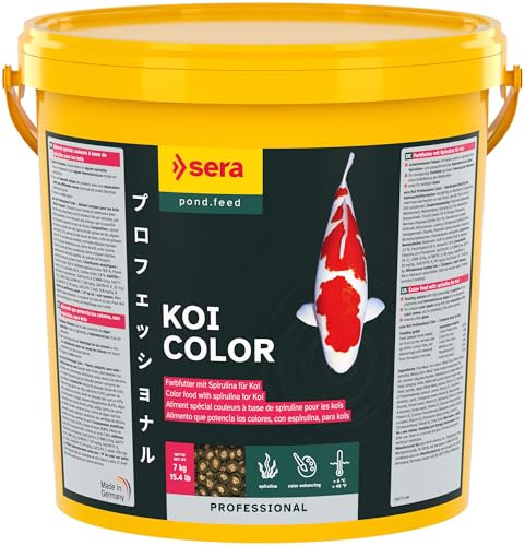 sera Koi Professional Color 21L (7kg) | Koi Futter für Intensive Farben & gesundes Wachstum | Koifutter mit Spirulina & Astaxanthin | Fischfutter für prächtige Farbzonen | Karpfenfutter