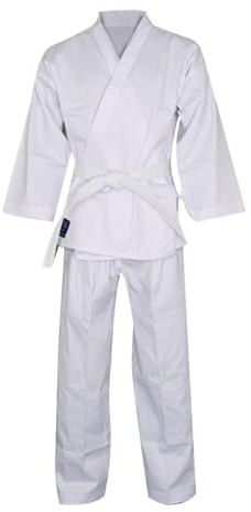 Karate Judo Anzug Kleidung - Kampfkunst Judogi Aikido Keikogi Jiu Jitsu Taekwondo Bando Kung Fu Outfit Training Uniform Kostüm Set Jacke Hose Freier Gürtel für Männer Frauen Kinder Lässig