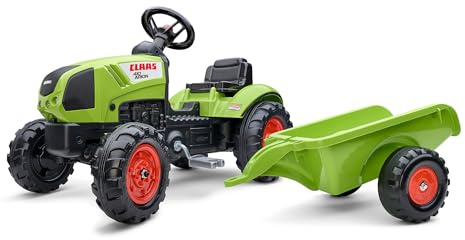 Claas Kindertraktor mit Anhänger & Hupe I Pedaltraktor Arion 410 Replik I ab 2 Jahren I Outdoor Spielzeug für Jungen & Mädchen