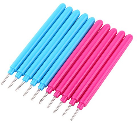 10 Stücke Quilling Werkzeuge Papier Roller Stift mit Kunststoff Schlitz für DIY Handwerk Basteln