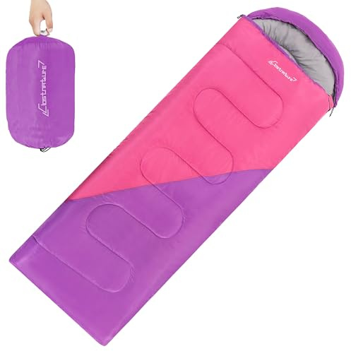 Clostnature Leichter Schlafsack für Camping – Outdoor Lässiger Deckenschlafsäcke mit Kleines Packmaß für Erwachsene, Damen, Herren, Wandern, Sport, Bergsteigen(Links Reißverschluss)