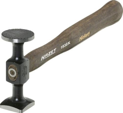 HAZET Ausbeul-Hammer 1938K, Spann- und Schlichthammer, Spezialstahl | Spezialstahl, Länge 310 mm, 429 g, Vierkant 35 Runde Form 40, Länge: 310 mm, Spann- und Schlichthammer, Hickory-Stiel