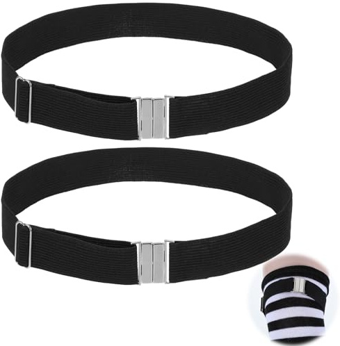 Piriuuo 2 Stück Strumpfhalter für Damen, Strumpfband-Gürtel für Damen Verstellbar Hochelastischer Strumpfhaltergürtel mit Schnalle Beingurt Strumpfhalter Beinstrumpfhalter für Frauen und Mädchen