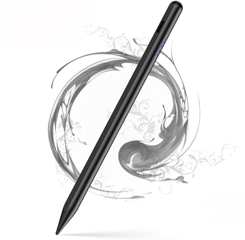 Stylus Pens für Touchscreens, Tablet Stift Android für Samsung/iPhone/Lenovo/Huawei/Switch und Anderen Android Smartphone und Tablets, Magnetischer Stift Wiederaufladbarer Tablet Schreibstift-Schwarz