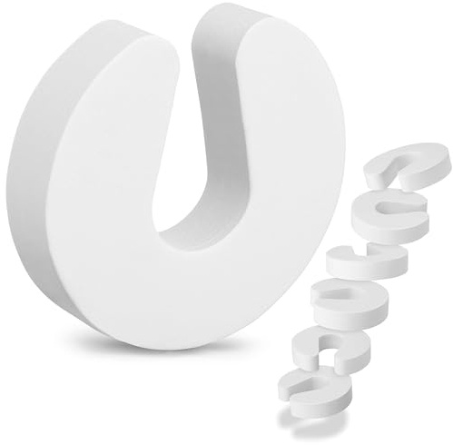 LeBone Premium Klemmschutz für Türen - 6 Stück Weiß - 2,3cm Ultra-Stark - Extra-Breit - Schaumstoff Türstopper als Kindersicherung und Fingerklemmschutz für Babys und Kinder