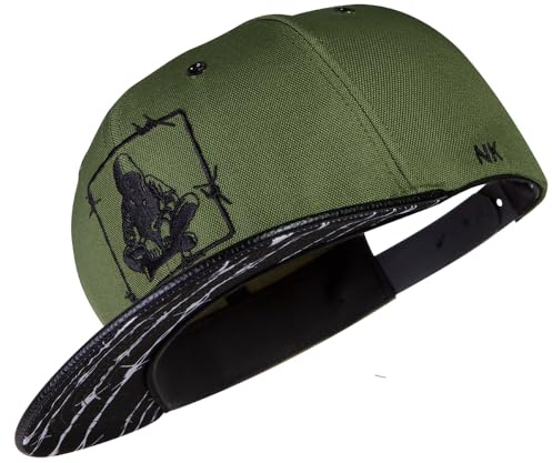 Nebelkind Snapback-Cap-Herren Damen Barbed Wire Einheitsgröße OneSize Größenverstellbar Unisex Basecap trendig Streetwear Style Baseball-Kappe mit geradem Schirm