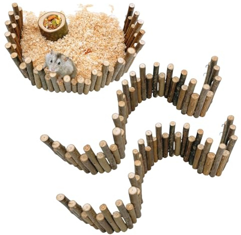 Porfoyo 2 Stück Holzbrücke Für Nager, Hamster Leiter Brücke Spielzeug, Nagerbrücke Holz Hamster Kletterleiter Kletterspielzeug Biegbare Kauspielzeug Holzleiter Für Hamster, Meerschweinchen, Kleintiere