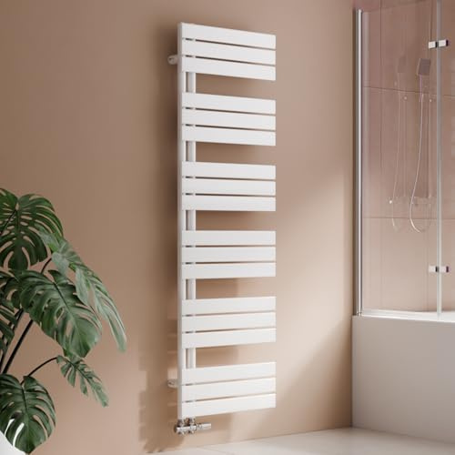 S'AFIELINA Design Badheizkörper Handtuchheizkörper Weiß Flach Paneel mit Mittelanschluss 1599x500mm Heizkörper für Bad 794 W,Handtuchtrockner für Zentralheizung, Weiß (Ohne Thermostatventil)