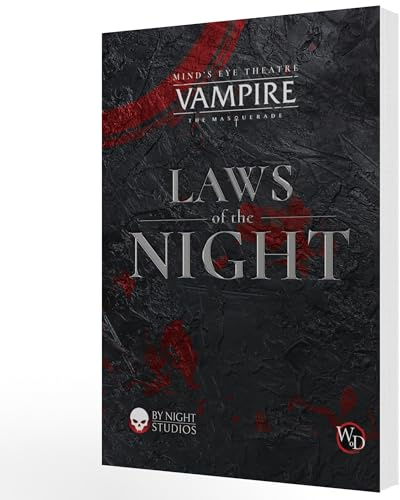 VAMPIRE MASQUERADE RPG LAWS OF THE NIGHT | Offizielles World of Darkness Live-Action-Rollenspiel-Regelbuch, vollfarbiges Softcover für reife Spieler ab 18 Jahren