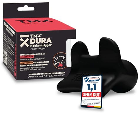 TMX® DURA Nackentrigger | Effektives Trainingsgerät bei Migräne, Nackenschmerzen und Verspannungen | Triggerpunkt Drücker | Lindert Kopfschmerzen, Tinnitus und Schwindel | Made in Germany