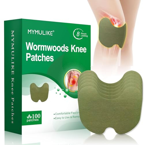 Knee Pain Relief Patch, 100Pcs MYMULIKE Schmerzlinderung pflaster, Wärmepflaster für schnell wirkende Pflaster, langlebig für Knie, Rücken, Nacken, Schulter, selbsterhitzendes Pflaster