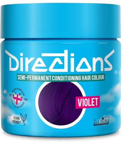 DIRECTIONS Violet Semi-Permanent Hair Colour - 88ml Tub