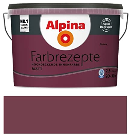 Alpina Farbrezepte Innenfarbe – Sinfonie matt – Wandfarben für einzigartige Farbwirkungen und Raumstimmungen – atmungsaktiv