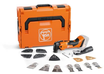 Fein Akku Multimaster AMM 500 Plus Top AS (18 V, ohne Akku Multitool, StarlockPlus, AMPShare, inkl. Zubehör-Set zum Sägen/Schleifen in Holz + Metall, Multifunktionswerkzeug, in L-Boxx) 71293863000