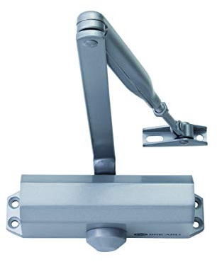 Bricard 6100107 Türschließer mit Zirkel, Stärke 2 bis 4 (bis 80 kg), Technologie Ritzel, Farbe: Silber