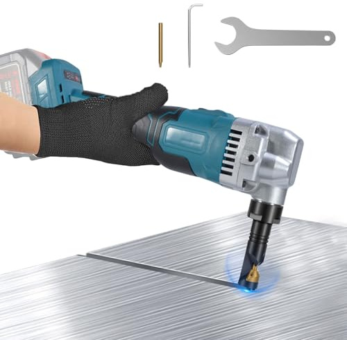 Knabber Blechknabber Akku Kompatibel mit Makita 18V, Nibbler Blechschere | 950W Elektrische Blechschere Knabber, 1900SPM Metallschere Metallknabber 3 Stufen Einstellbar Edelstahl, Aluminium(Ohne Akku)