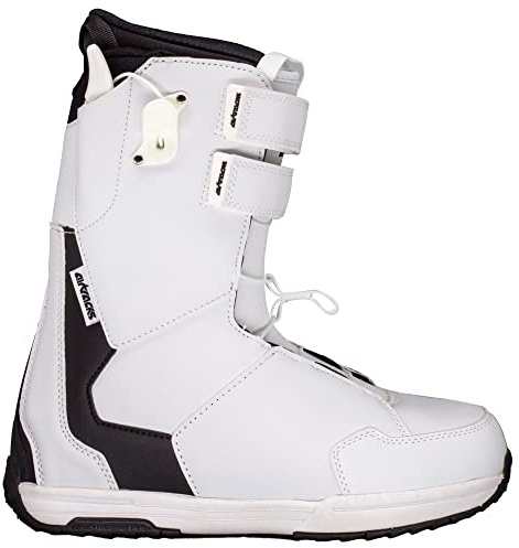 Airtracks Damen Snowboard Boots Master QL Schnellschnürung Weiß | Quick-Lace Schnellschnürung, thermoformbarer Innenschuh, Gel-Dämpfung, Medium Flex – All Mountain