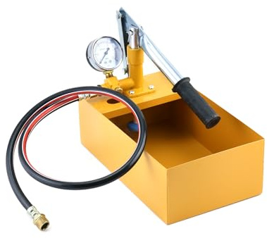 QWORK® Manuelle Abdrückpumpe, 25bar, Prüfpumpe, Wird für Wasserleitungen und Fußbodenheizungen verwendet