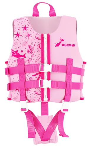 Schwimmweste Kinder - Schwimmhilfe für Jungen und Mädchen mit verstellbaren Schnallen & Doppelte Sicherheitsgurten, Kinder Schwimmweste Neopren 3-6 Jahre/19-30 Kg