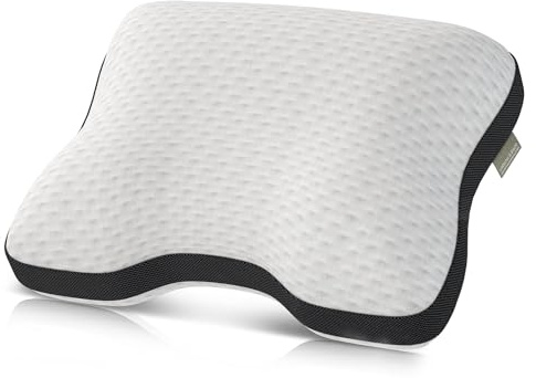 Liebscher & Bracht – Nackenstützkissen orthopädisch zur Unterstützung bei Nackenschmerzen 40x55cm – Schlafkissen ergonomisch & höhenverstellbar - mittelfest & fest – Atmungsaktiv & Waschbar
