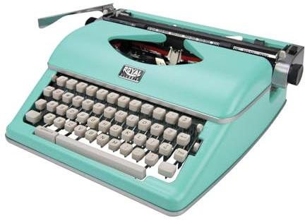 Royal 79101T Klassische Manuelle Schreibmaschine in Mintgrün mit Authentischem Typendruck