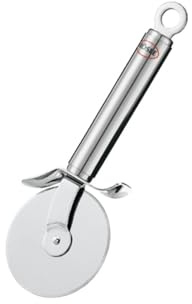 RÖSLE Pizzaschneider, Hochwertiges Pizzamesser mit stabilem Rad, beidseitig geschliffene Klinge, Handschutz, Edelstahl 18/10