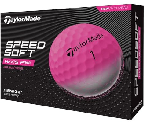 TaylorMade SpeedSoft Golfbälle, maximale Distanz mit ultraweichem Gefühl, perfekt für abseits des Tees und rund um das Grün