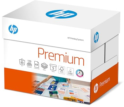 HP Premium CHP 850 Kopierpapier, 80g/m² A4, 2.500 Blatt (5x500 Blatt), extraglatt, weiß - intensive Farben, scharfes Schriftbild