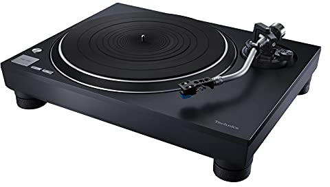 Technics SL-100C Plattenspieler mit Direktantrieb, AT-VM95C Tonabnehmer, Autolift, 3 Geschwindigkeiten, Staubschutz, PHONO-Kabel, schwarz