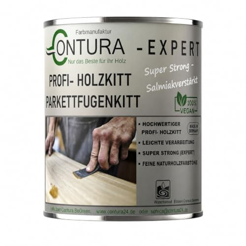 Contura 750g. Holzkitt Parkett Fugenkitt Spachtelmasse Kitt Holz Spachtel Holzpaste Knetholz (02 Schwarz)