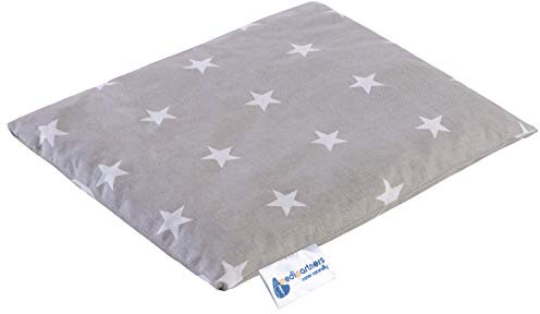 Medi Partners Kirschkernkissen Mikrowelle 20x25cm Körnerkissen groß Wärmekissen 500g Rechteck 100% Baumwolle Öko Natur Massagetherapie - Kirschkernkissen nacken schulter Kältetherapie (Sterne)