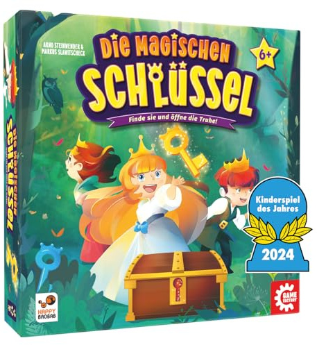 Game Factory 646323 Die Magischen Schlüssel, Zauberhaftes Würfelspiel | Kinderspiel des Jahres 2024, ab 6 Jahren, Familienspiel für 2-4 Spieler